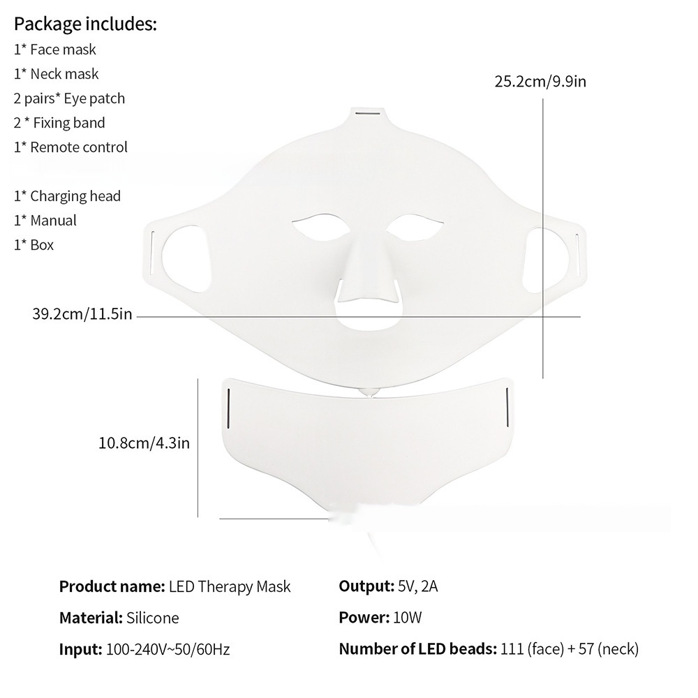 7-Color LED Silicone Face Mask – Skin Rejuvenation & Acne Treatment